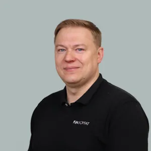 Finsoffien Helsingin myymälän myymäläpäällikön henkilökuva.