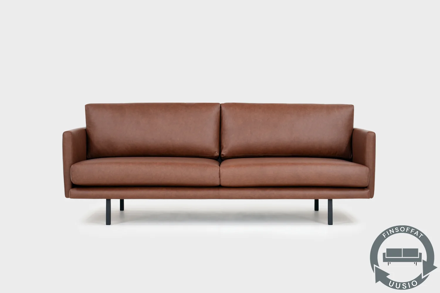 KANERVA 3 istuttava nahkasohva, UUSIO-kierrätyssohva