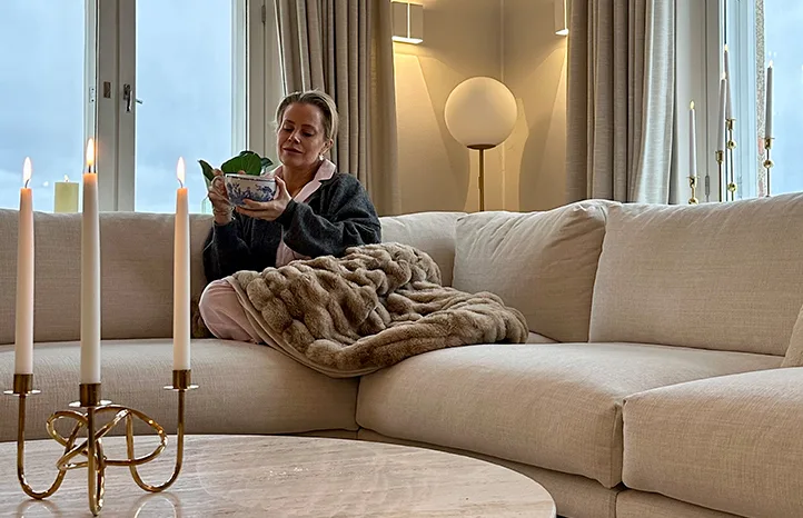 Annette valitsi sohvan, joka kokoaa perheen yhteen